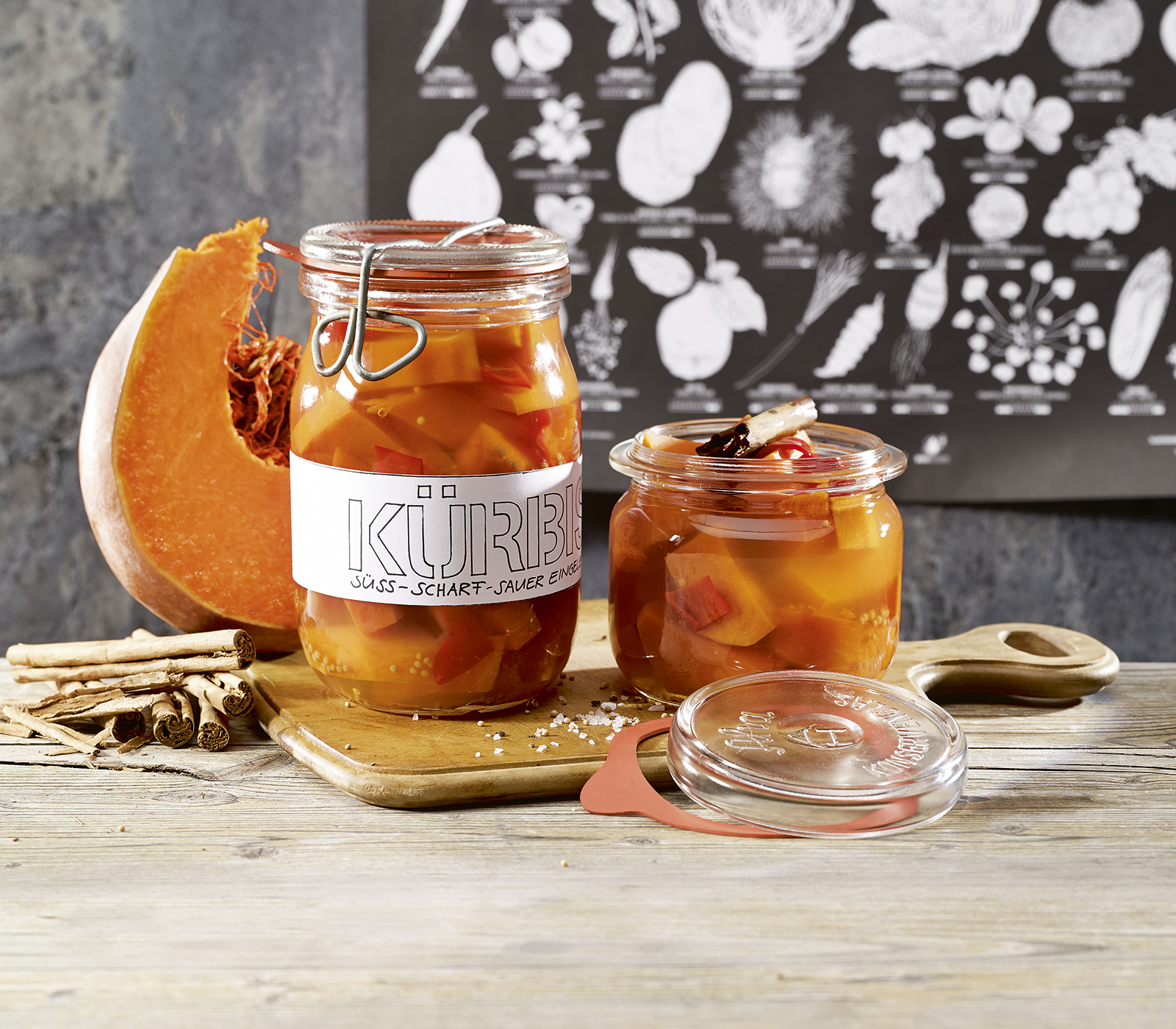 Süss-scharf-sauer eingelegter Kürbis | Einfach Kochen by Meta ...