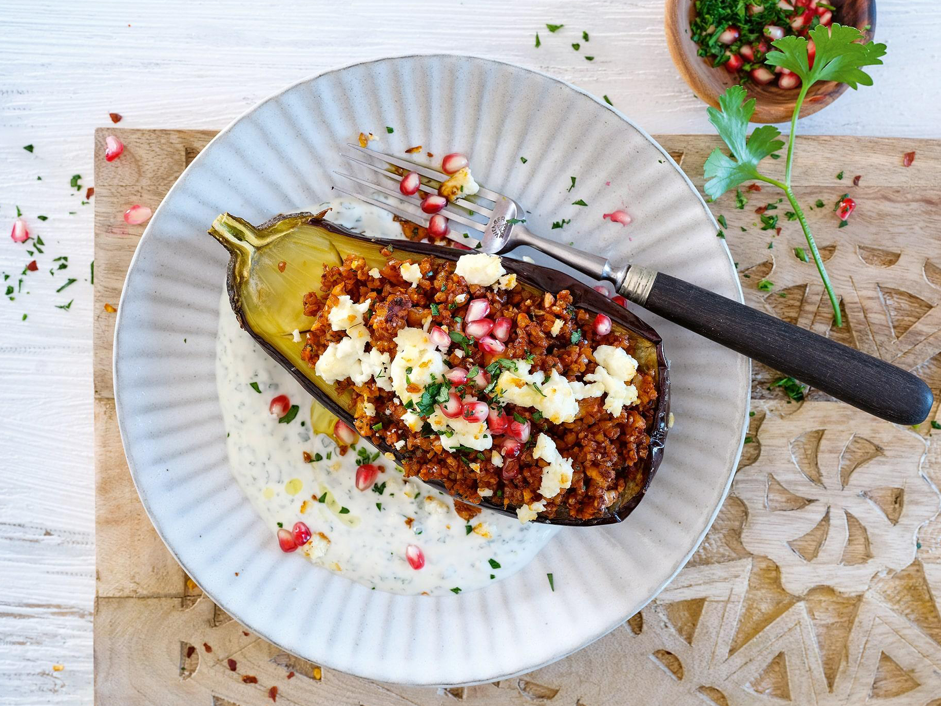 Gefüllte Auberginen mit Bulgur | Einfach Kochen by Meta Hiltebrand ...