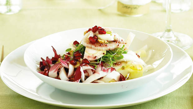 Chicoréesalat mit Fenchel und Granatapfeldressing | Einfach Kochen by ...