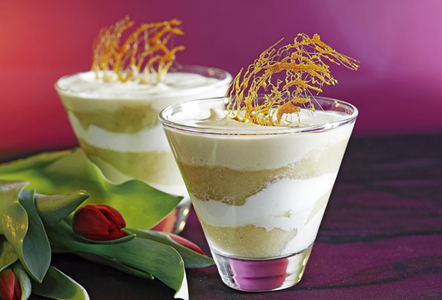 Caramel-Schichtcreme mit Apfel-Bananen-Sauce | Einfach Kochen by Meta ...