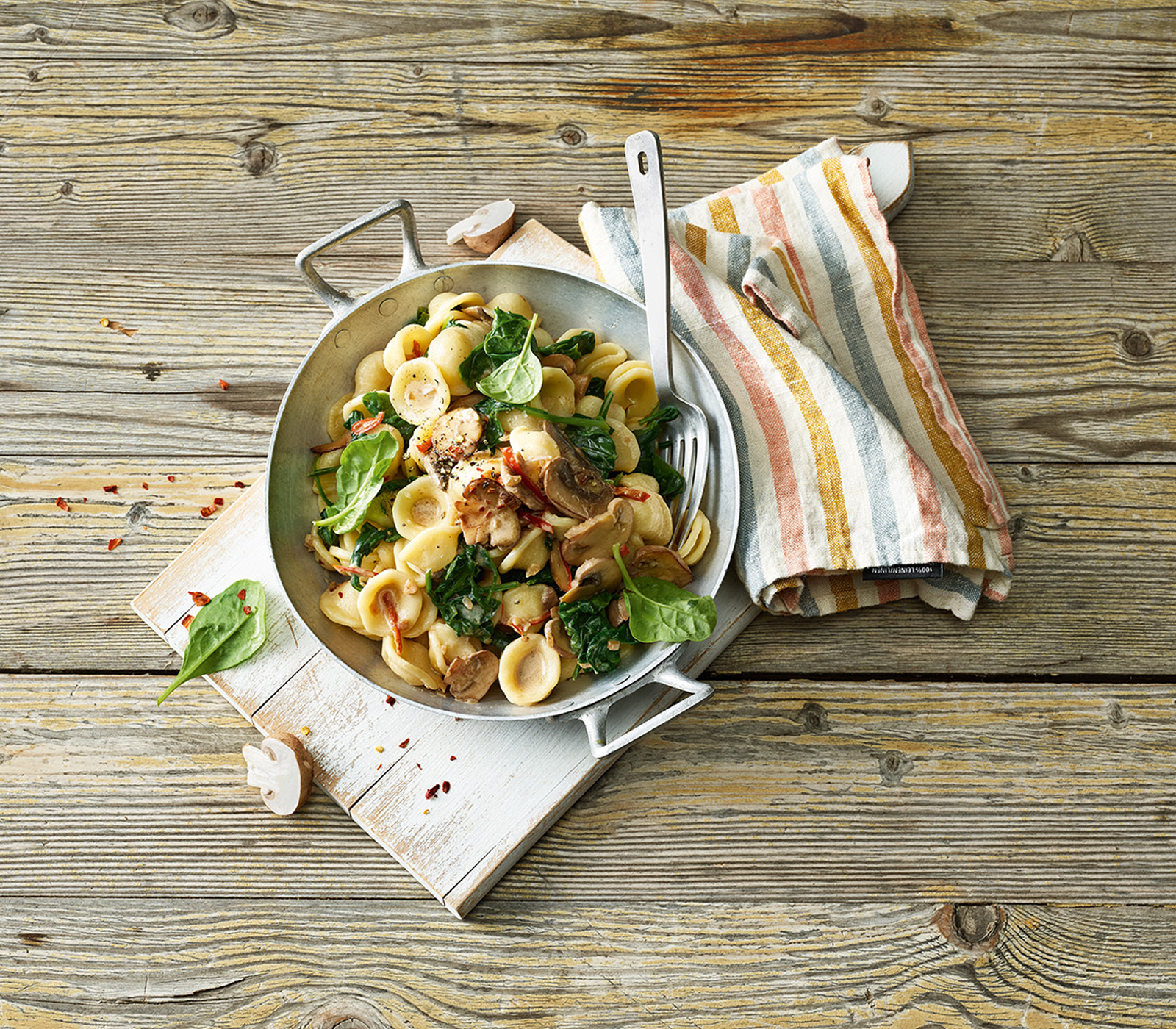 Orecchiette mit Spinat und Champignons | Einfach Kochen by Meta ...