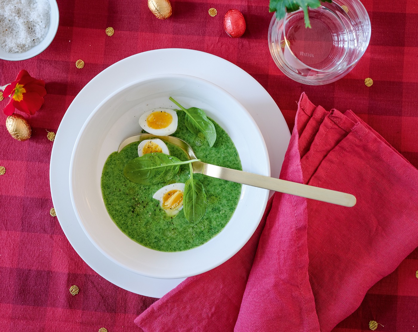Spinatsuppe mit Ei | Einfach Kochen by Meta Hiltebrand | Rezepte